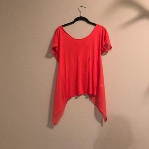 Orange top with open back